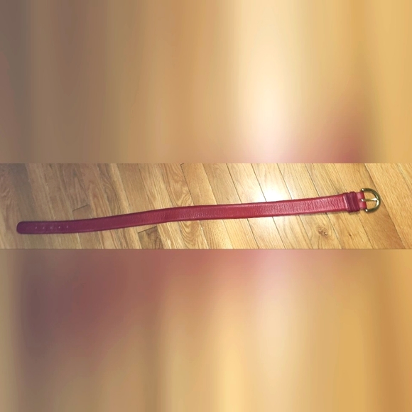 VINTAGE COACH RED LEATHER BELT SIZE LARGE 35-36" - Picture 2 of 16